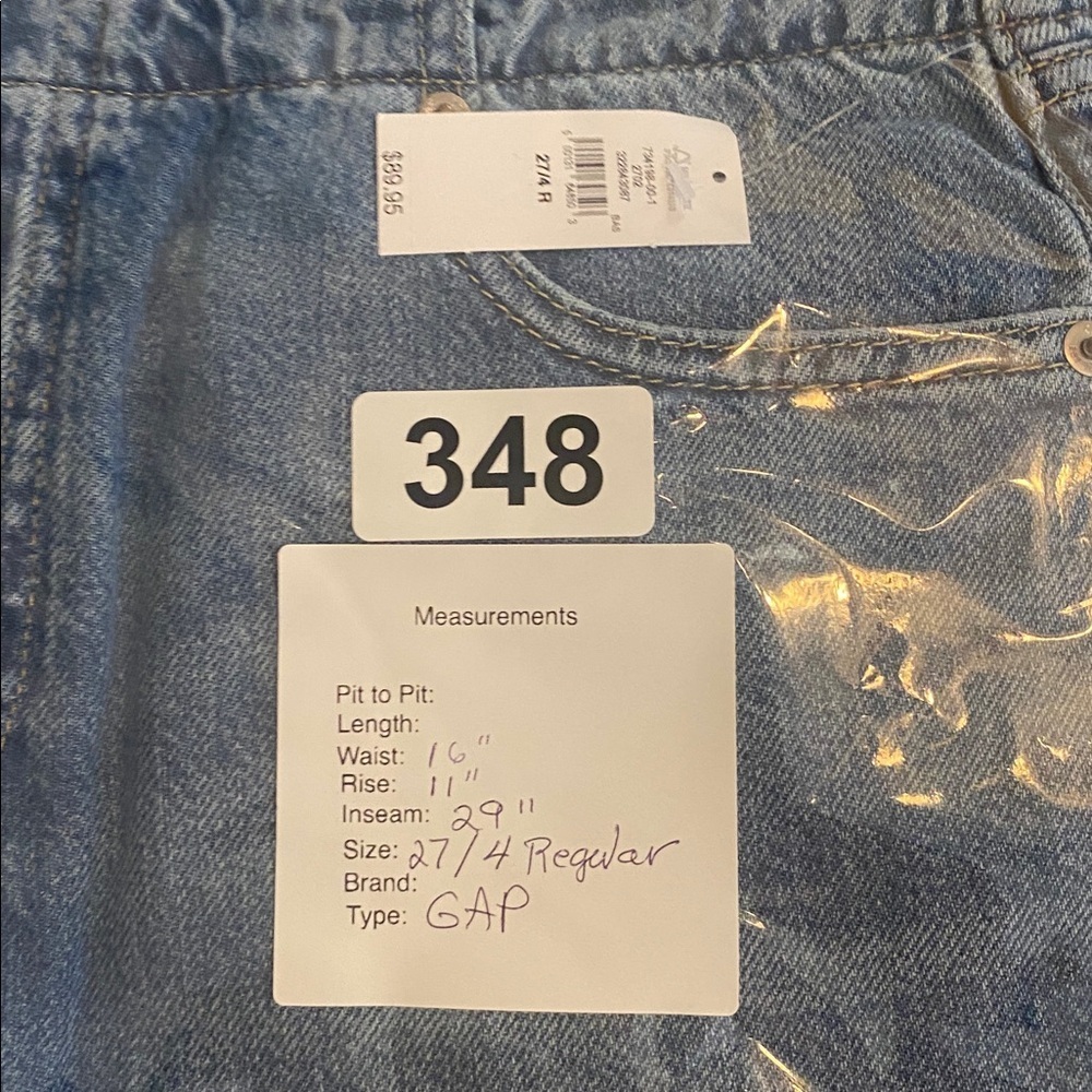 GAP Baggy Mid Rise Jeans – Ultrasoft Denim – Size 27R – NWT SKU348 - Picture 15 of 15